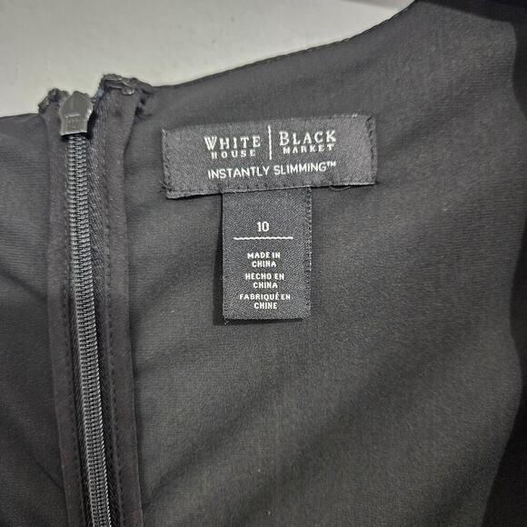 WHBM Instantly Slimming Midi Black Studded Sleeveless Bandage Dress Sz 10 - Picture 6 of 7